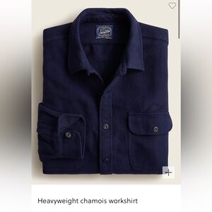 J. Crew Men’s Heavyweight Chamois Workshirt in Navy